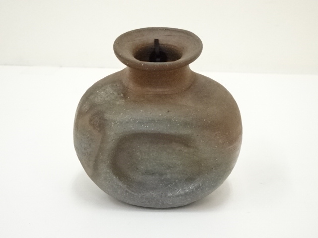 小西陶古 備前焼 花入 共箱 手作り陶器 道具 ] - 道具 備前焼 小西陶古造 花入（共箱） | ネットショップ圭